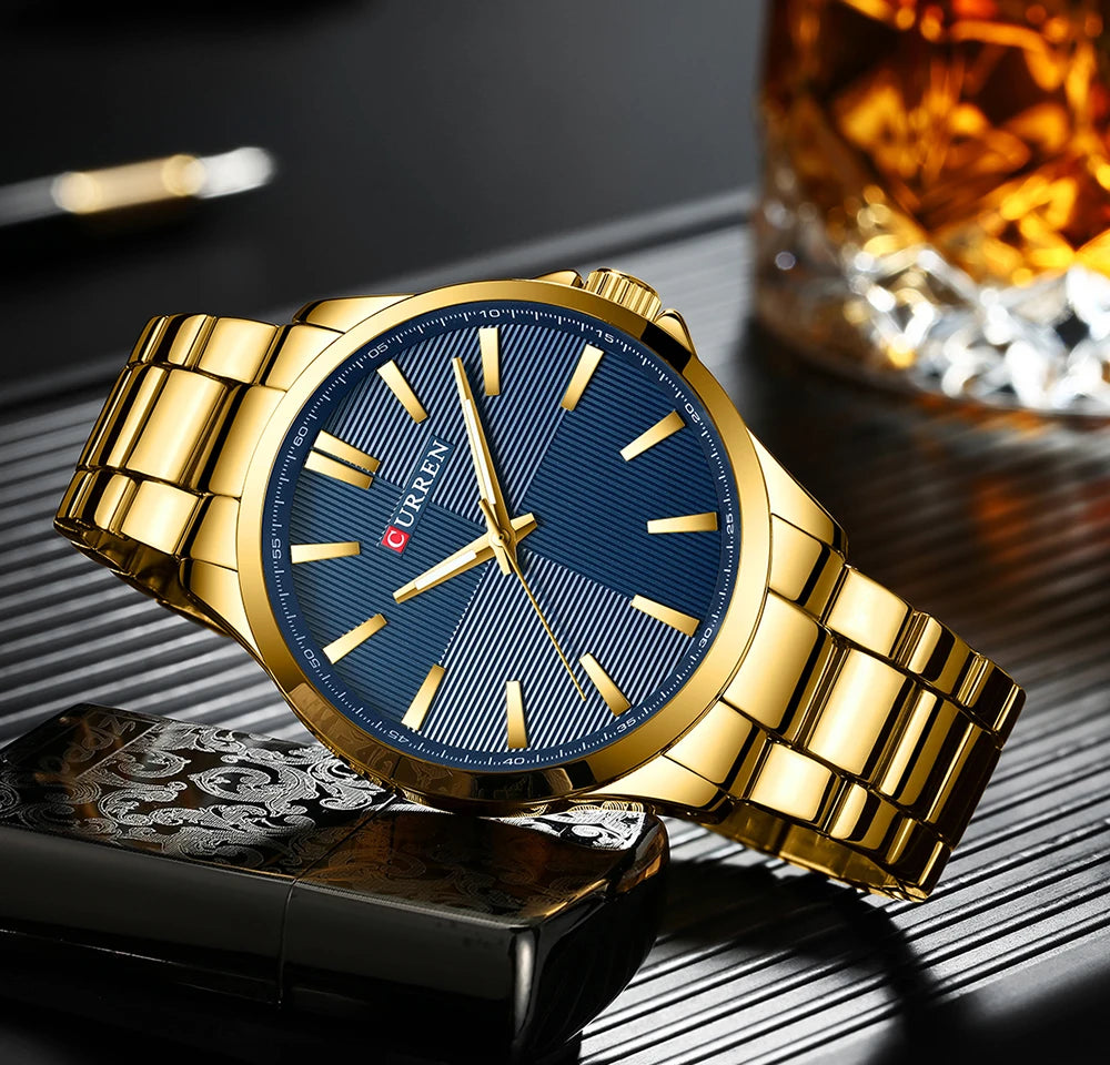Montre Homme CURREN — Quartz Japonais, Acier Inoxydable & Waterproof 30M