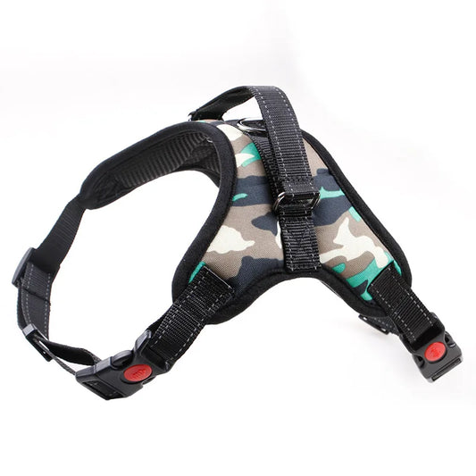 Harnais en Nylon robuste pour chien, collier réglable rembourré, Extra Large, moyen et petit chien, gilet,