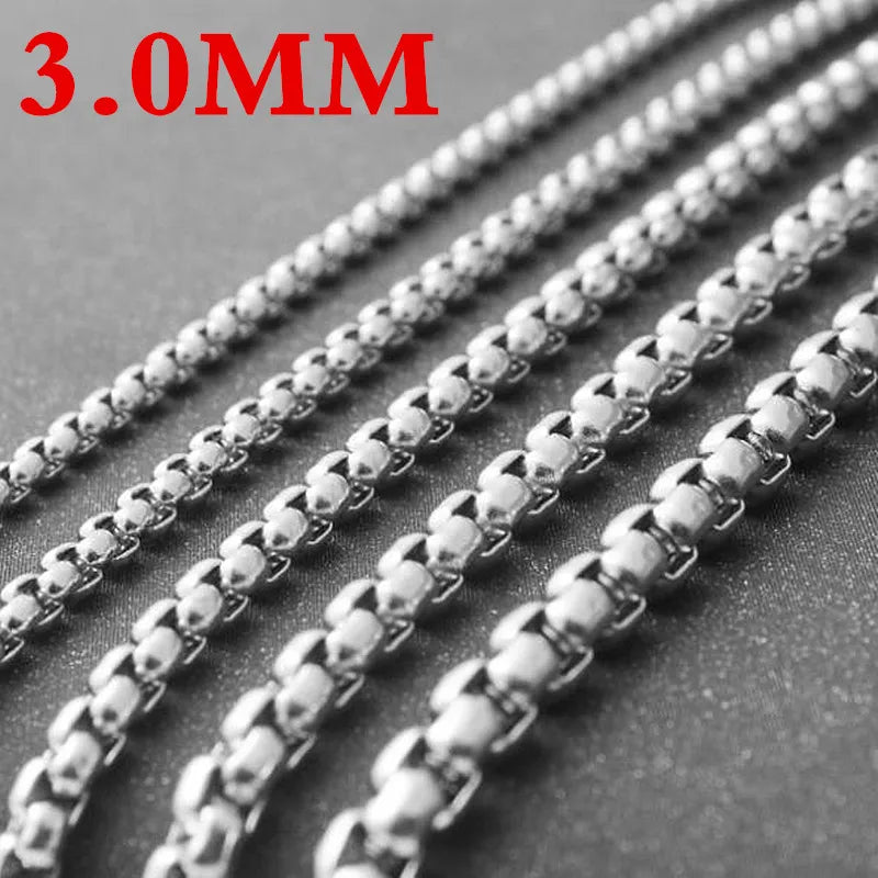 Collier chaîne à maillons en acier inoxydable 316L pour hommes.