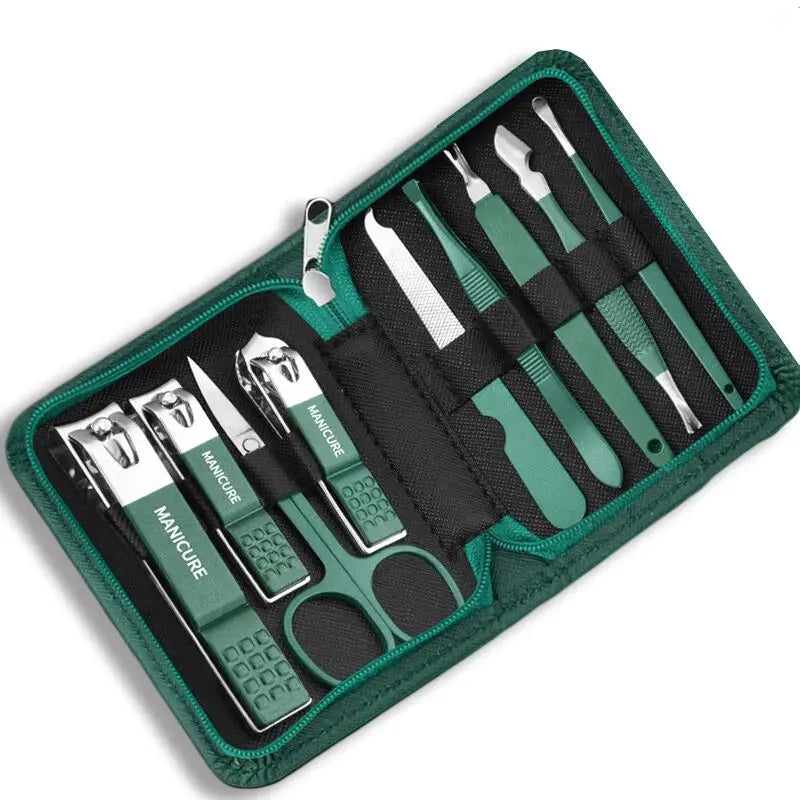 Kit de manucure et pédicure professionnel en acier inoxydable,7 pièces, 10 pièces, 12/18 pièces