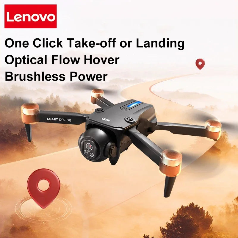 Lenovo D18 Drone 8K aérien HD double caméra intelligente évitement d'obstacles puissance sans brosse 5G WIFI écran télécommande GPS Drone