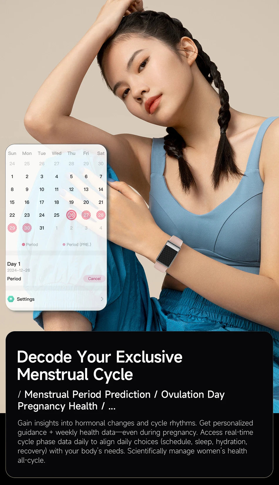 Nouvelle Montre Connectée Ultra-Mince 8mm 2026 pour Femme avec Suivi ECG, Fréquence Cardiaque, Pression Artérielle, Oxygène Sanguin et Appel Bluetooth
