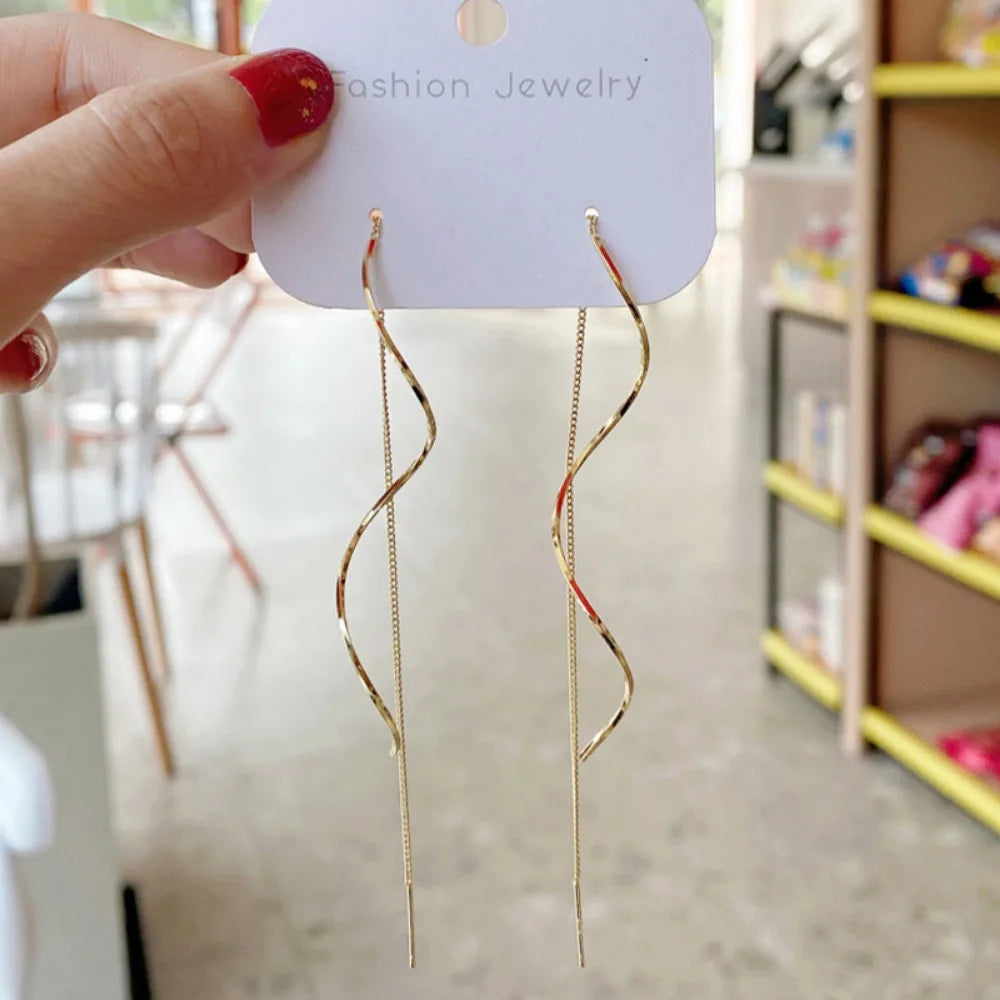 Boucles d'oreilles spirale ondulée