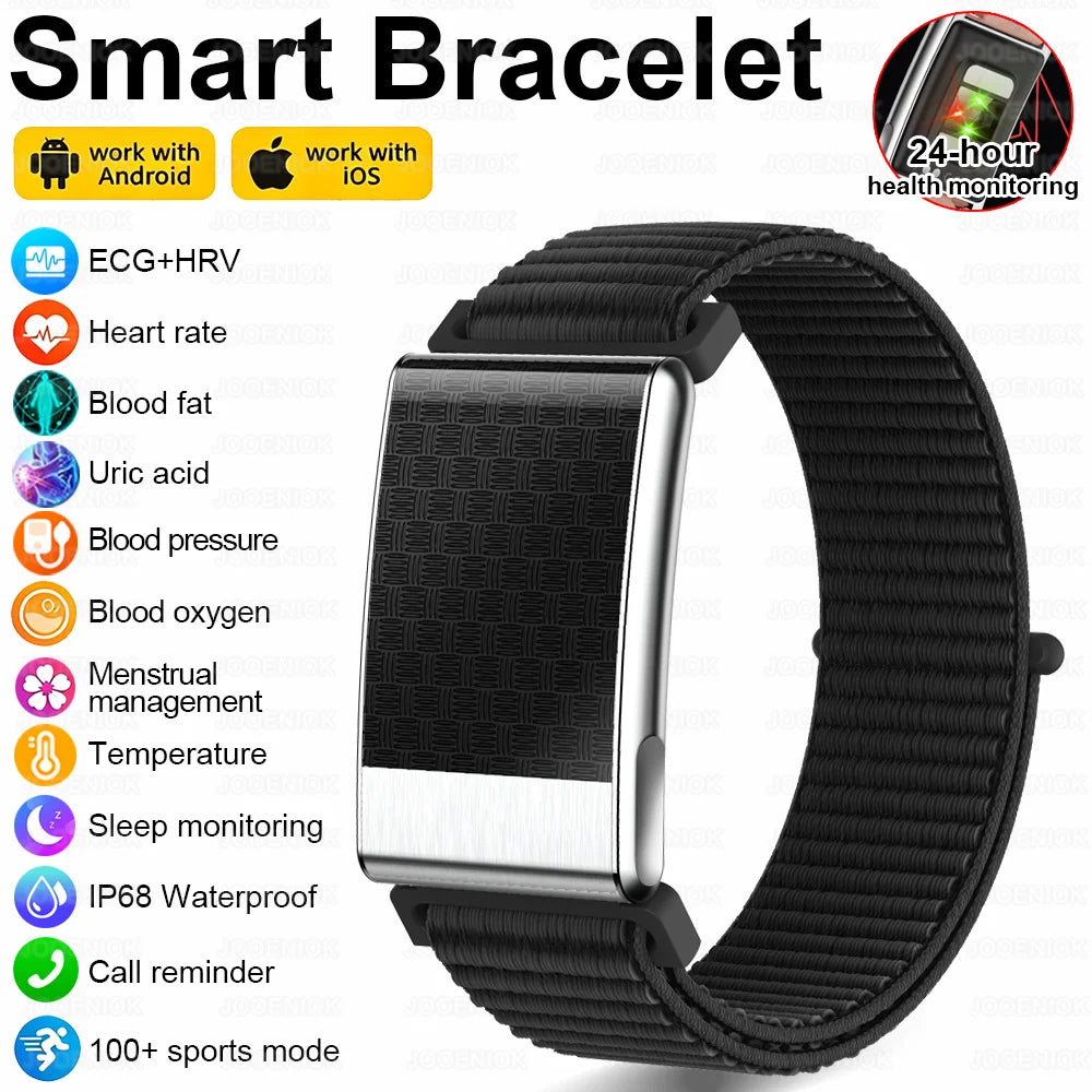 Nouvelle Montre Connectée Ultra-Mince 8mm 2026 pour Femme avec Suivi ECG, Fréquence Cardiaque, Pression Artérielle, Oxygène Sanguin et Appel Bluetooth
