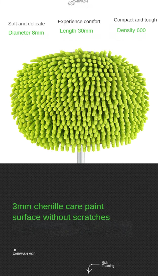 Brosse de nettoyage de voiture, réglable, Super absorbante, brosse de lavage de voiture, télescopique à Long manche, vadrouille de nettoyage, accessoires automobiles