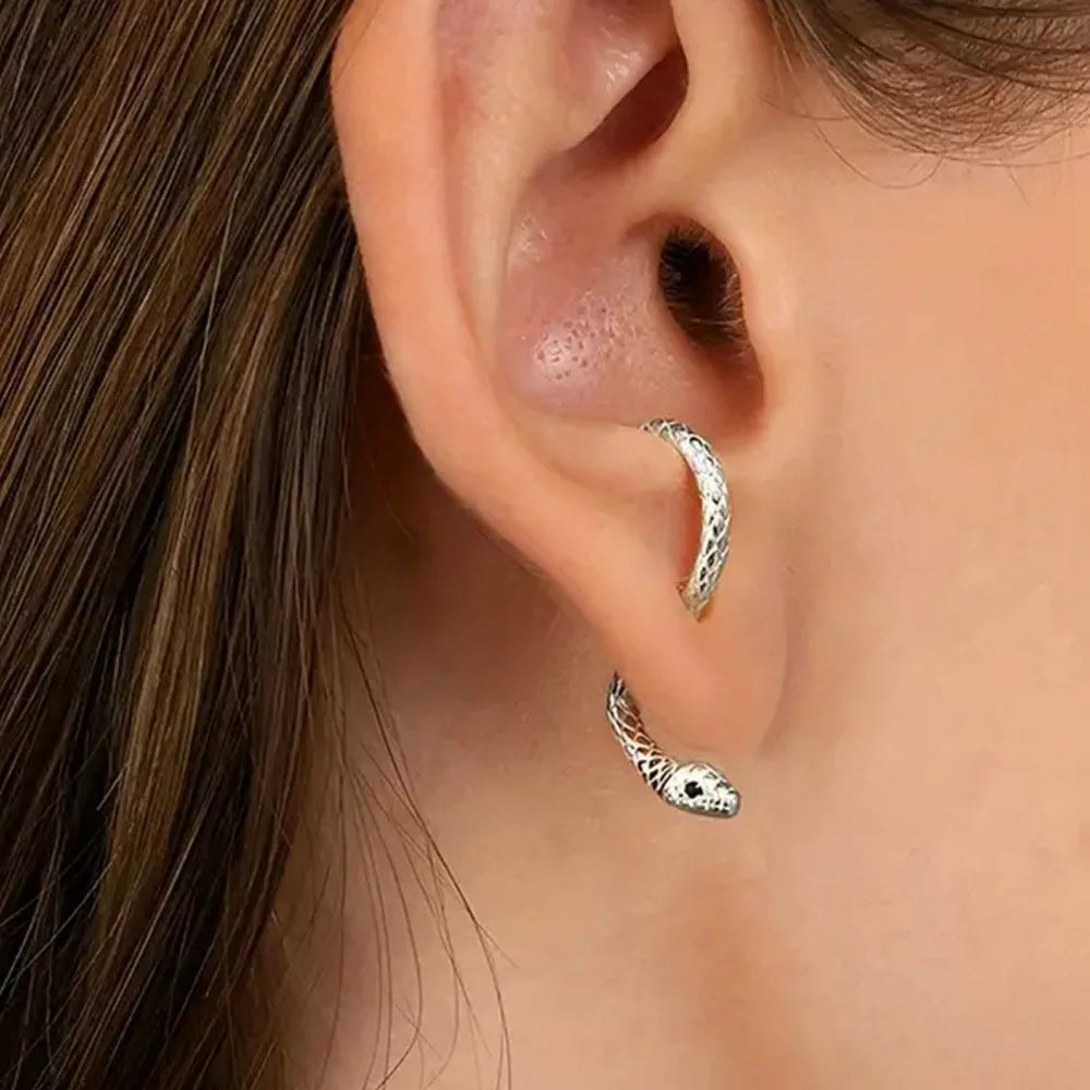 Formes d'animaux clous d'oreilles exquis gothique serpent boucles d'oreilles rétro mode Punk goujons boucle d'oreille accessoires personnalité fille bijoux
