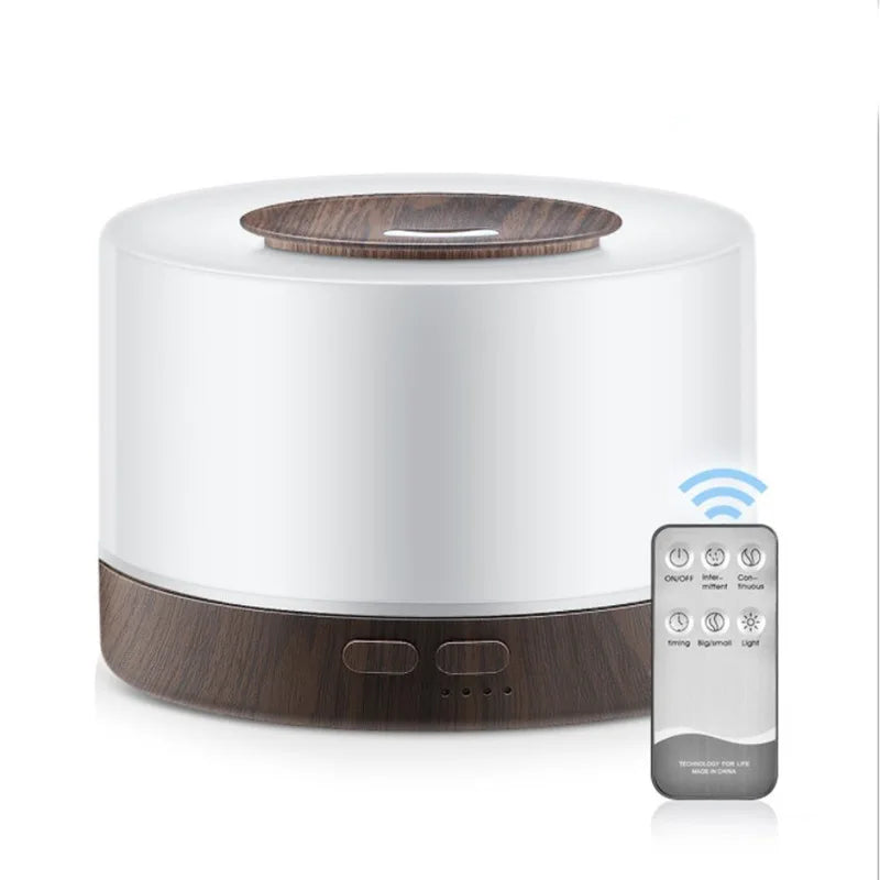 Humidificateur d'aromathérapie à grande capacité de 700 ml, effet bois.