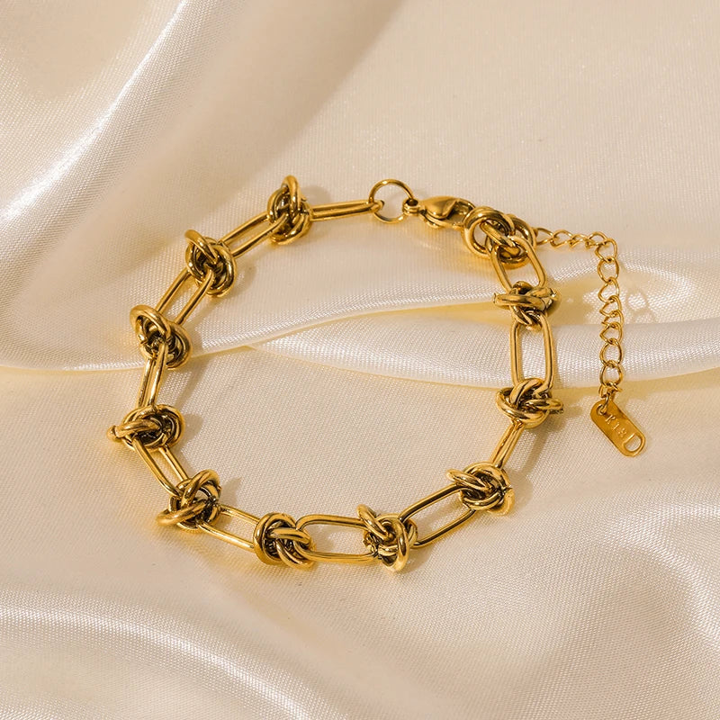 Bracelet acier inoxydable pour femmes couleur or