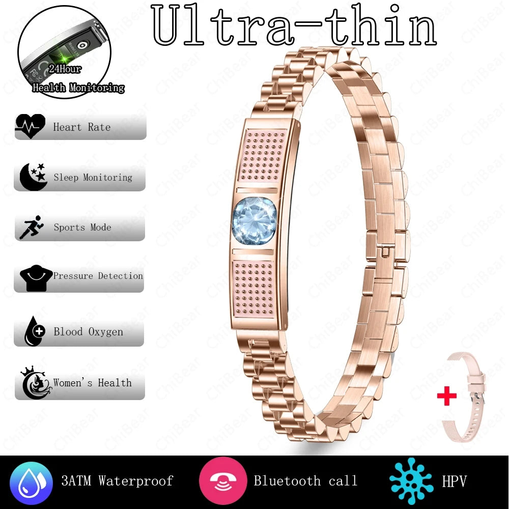 Nouvelle Montre Connectée Ultra-Mince 5,8 mm 2026 pour Femme, Plus de 100 Modes Sportifs.