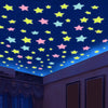 Autocollants Étoiles Fluorescentes 3D — Décoration Murale Lumineuse