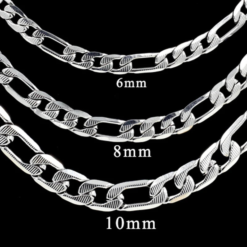 Collier Chaîne Figaro en Acier Inoxydable | Or, Argent & Bicolore – 6/8/10mm