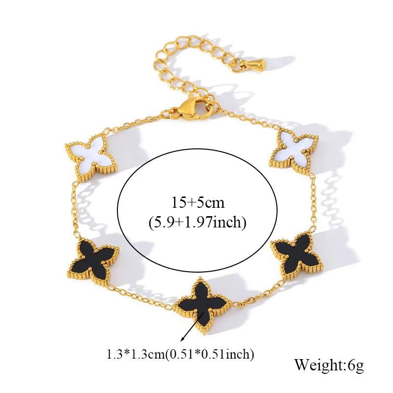 Bracelet en acier inoxydable 316L avec nœud papillon et zircon.