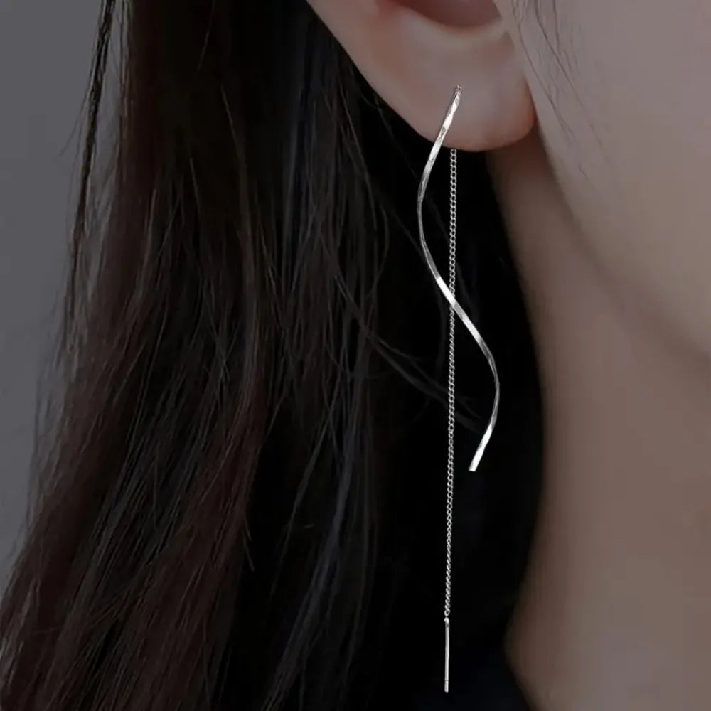 Boucles d'oreilles spirale ondulée