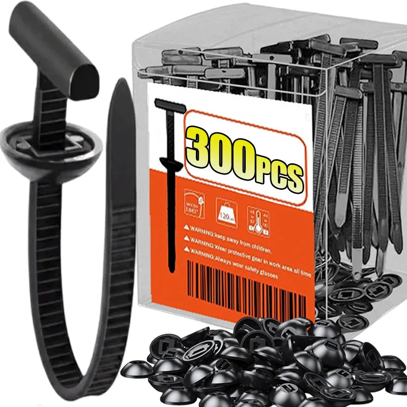 Boucle d'attache de câble en Nylon, attaches à fermeture éclair robustes avec bouton à broche, outil universel à fermeture éclair autobloquante, sangle de fixation pour réparation quotidienne de voiture