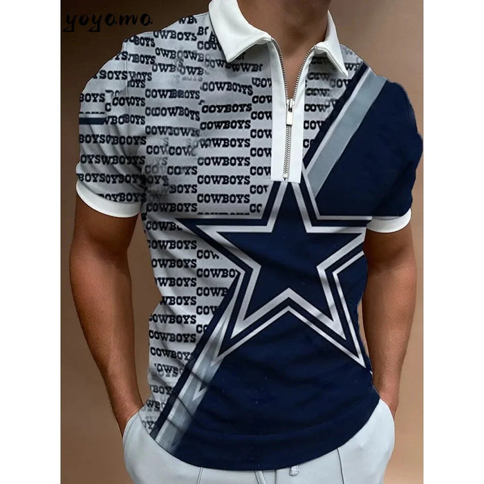 Polo homme imprimé 3D respirant tendance
