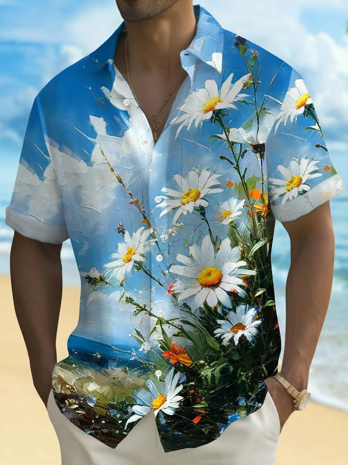 Chemise Hawaïenne Homme | Floral 3D Manches Courtes | S à 5XL.Plusieurs coloris disponible.