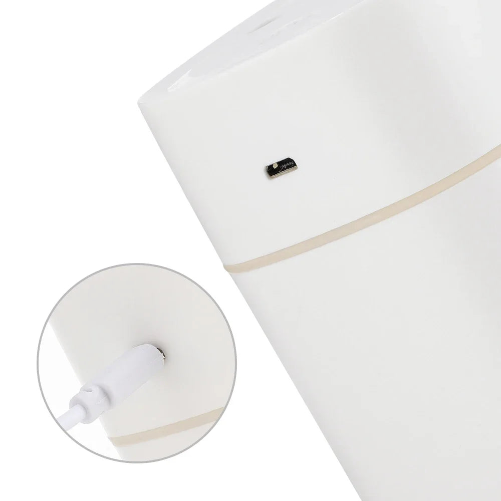 Humidificateur d'air Lenovo 600ML, double port de pulvérisation, humidificateur d'huiles essentielles, atomiseur silencieux, lumières colorées pour la maison et le bureau