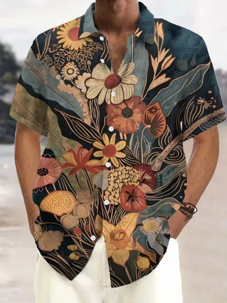 Chemise Hawaïenne Homme | Floral 3D Manches Courtes | S à 5XL