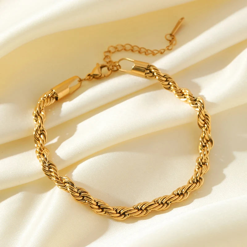 Bracelet jonc en acier inoxydable 316L couleur or .Ne bouge pas averc le temps