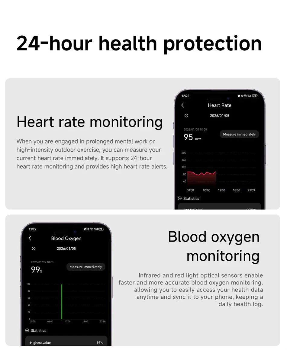 Nouvelle Montre Connectée Ultra-Mince 5,8 mm 2026 pour Femme, 100+ Modes Sportifs, Suivi Scientifique du Sommeil et Surveillance de l'Oxygène Sanguin