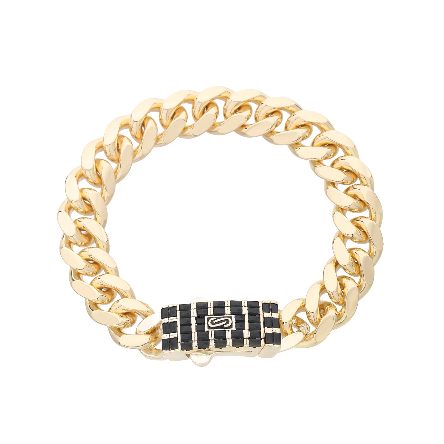 Bracelet de cheville de style Monaco hommes femmes, plaqué or 14 carats.
