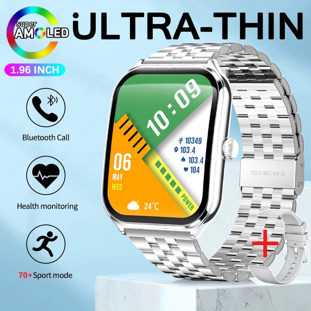Montre Connectée Ultra-Fine Jooeniok MT61 – 1,96" AMOLED, Appel Bluetooth, Cardio, Sport