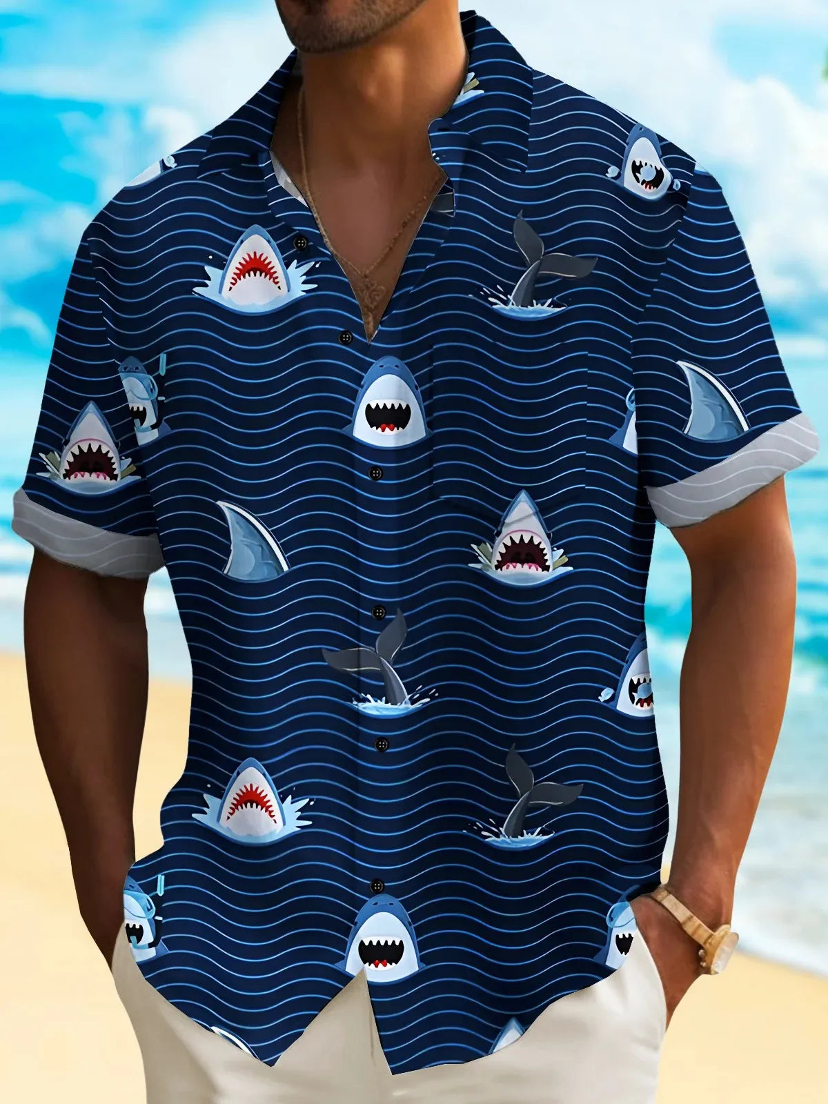 Chemise Hawaïenne Homme | Géométrique Artistique 3D | S à 5XL