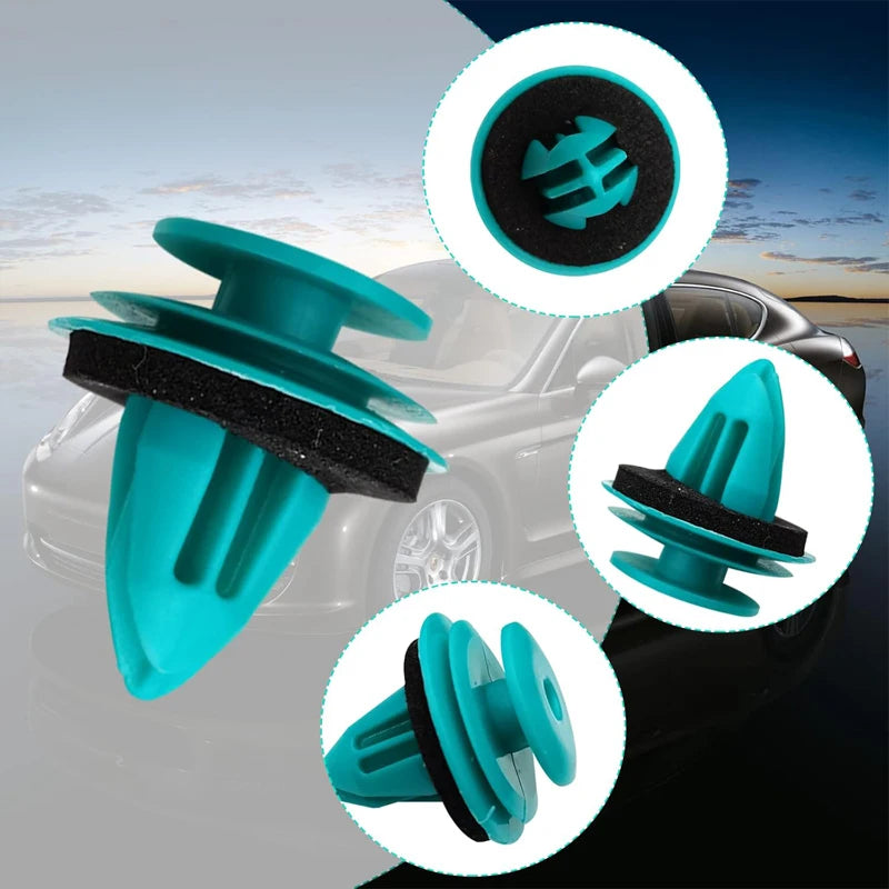 20-500 Pièces de clips de panneau de porte de voiture avec joint d'étanchéité, rivets de fixation et retenues de pare-chocs, adaptés aux clips de fixation de pare-chocs automobiles