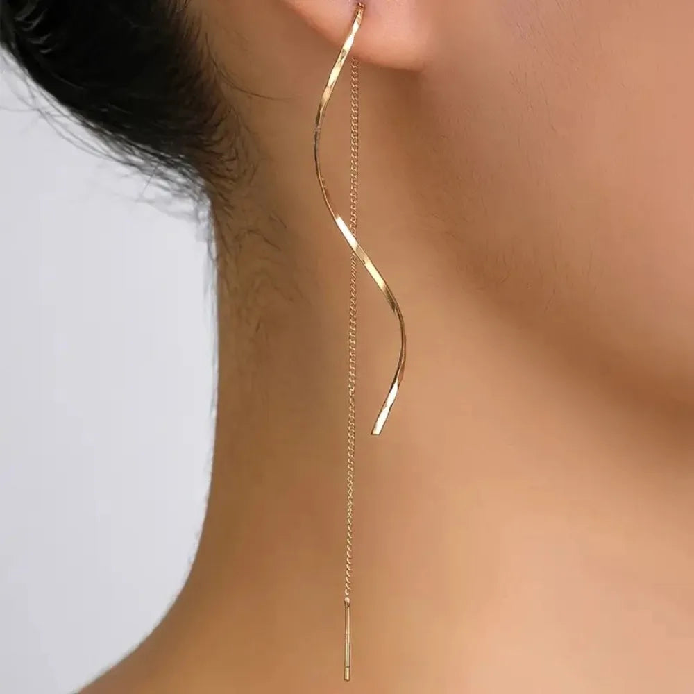 Boucles d'oreilles spirale ondulée