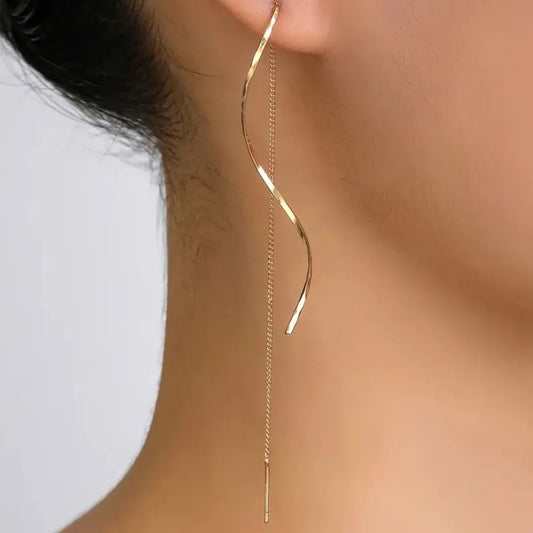 Boucles d'oreilles spirale ondulée