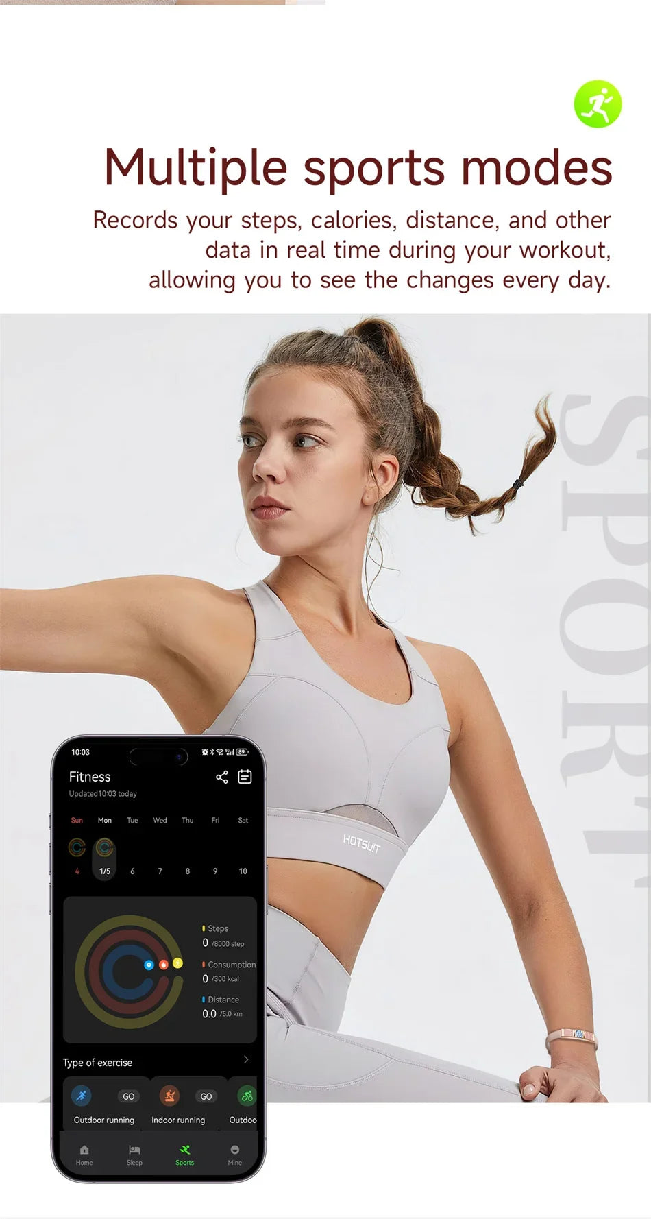 Nouvelle Montre Connectée Ultra-Mince 5,8 mm 2026 pour Femme, 100+ Modes Sportifs, Suivi Scientifique du Sommeil et Surveillance de l'Oxygène Sanguin