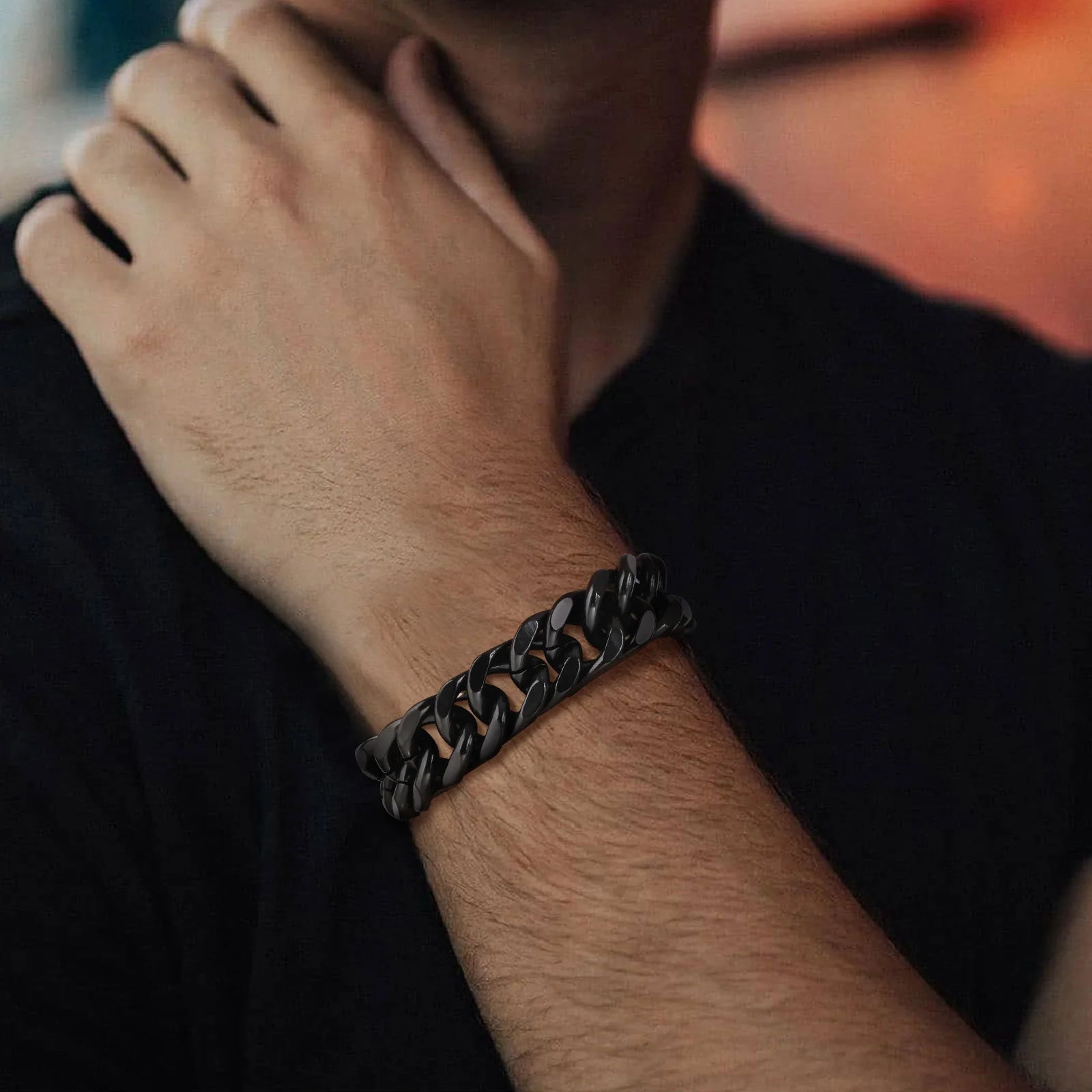 Bracelets cubains en acier inoxydable pour hommes