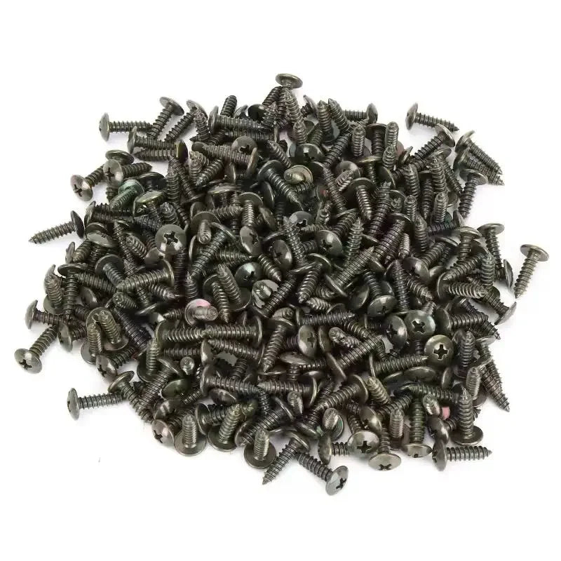 Jeu de Clips à vis métalliques pour voiture, 10/200 pièces, Clip de fixation de Type U avec vis antirouille, boucle de Protection de pare-chocs de garde-boue, vis en feuille de fer