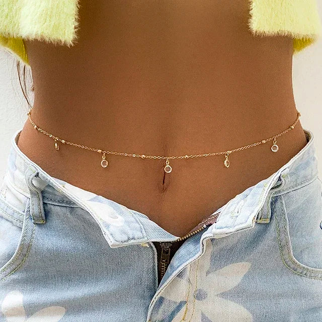 Chaîne de corps perles & dorée