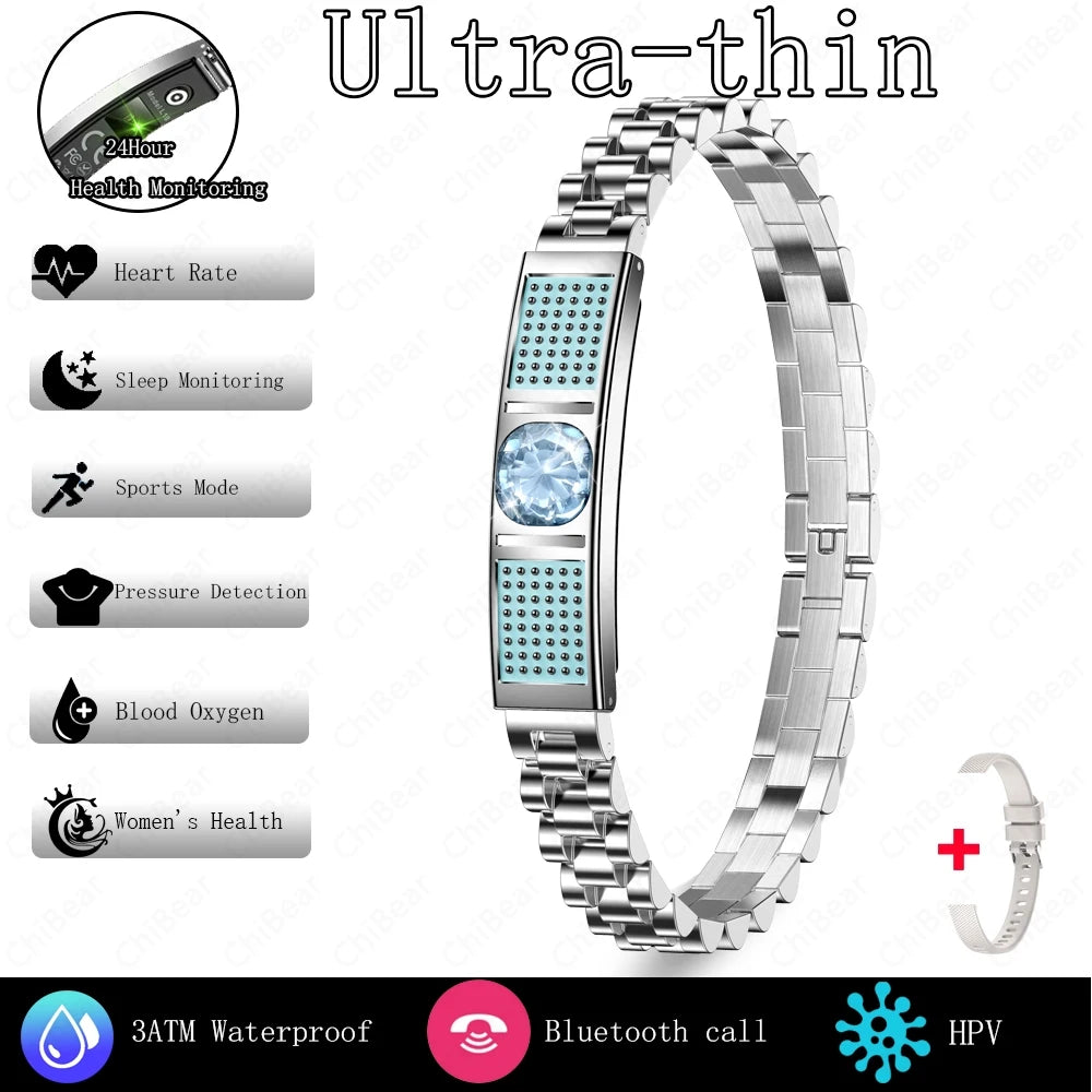 Nouvelle Montre Connectée Ultra-Mince 5,8 mm 2026 pour Femme, Plus de 100 Modes Sportifs.