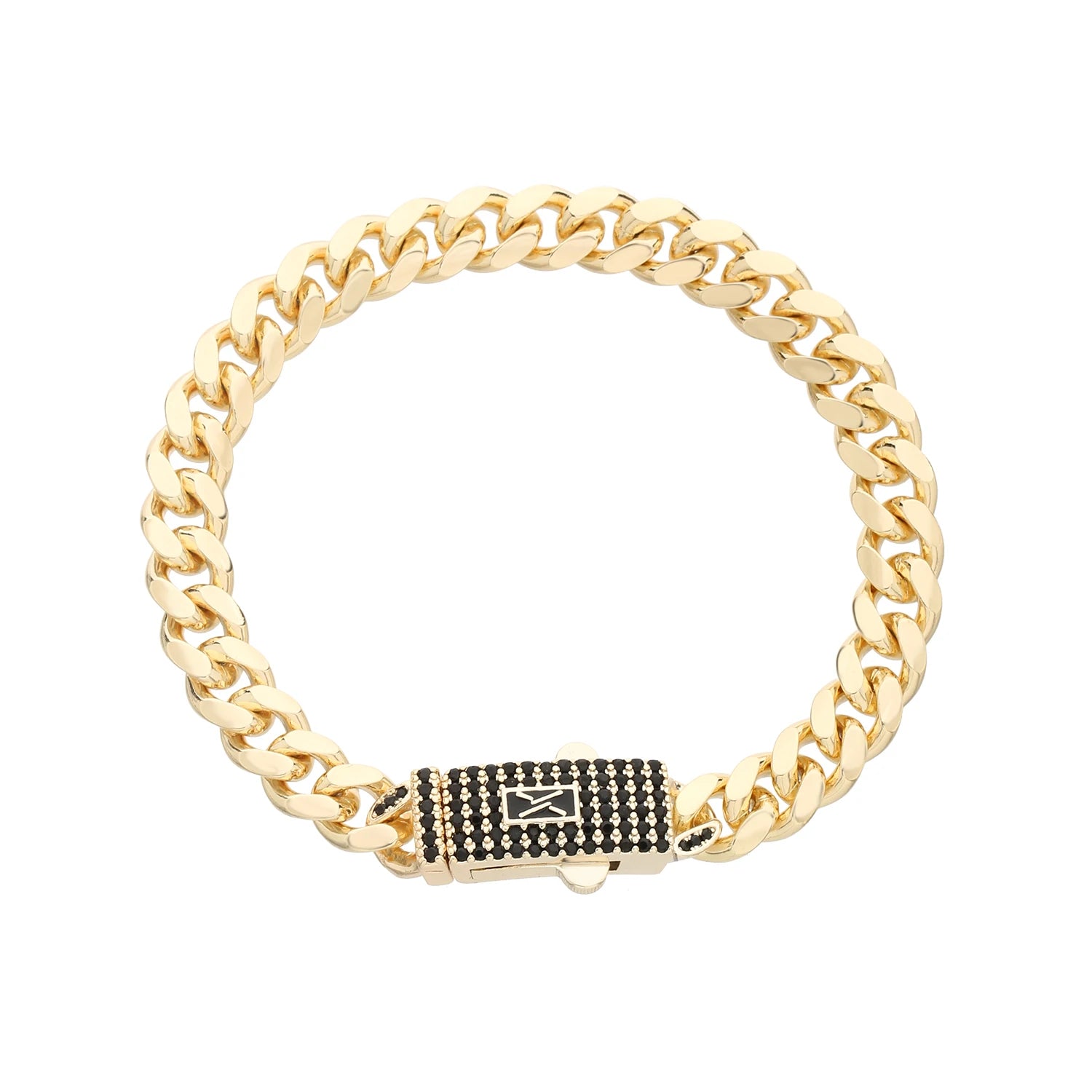 Bracelet de cheville de style Monaco hommes femmes, plaqué or 14 carats.