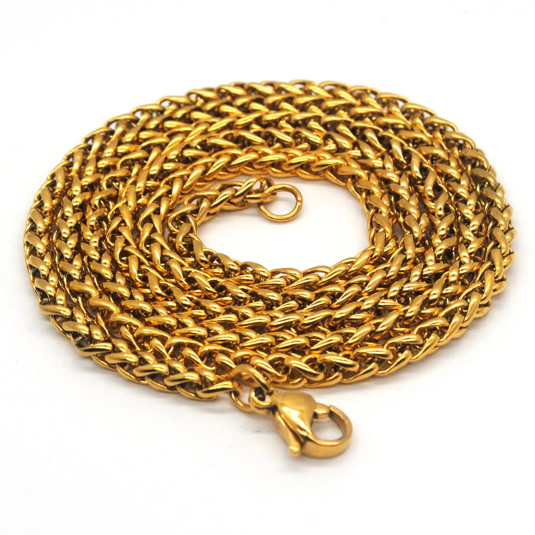 Collier en chaîne torsadée en acier inoxydable HNSP pour hommes, bijoux de cou polyvalents, pendentif, chaîne noire/dorée, accessoires 3/4/5/6/8MM