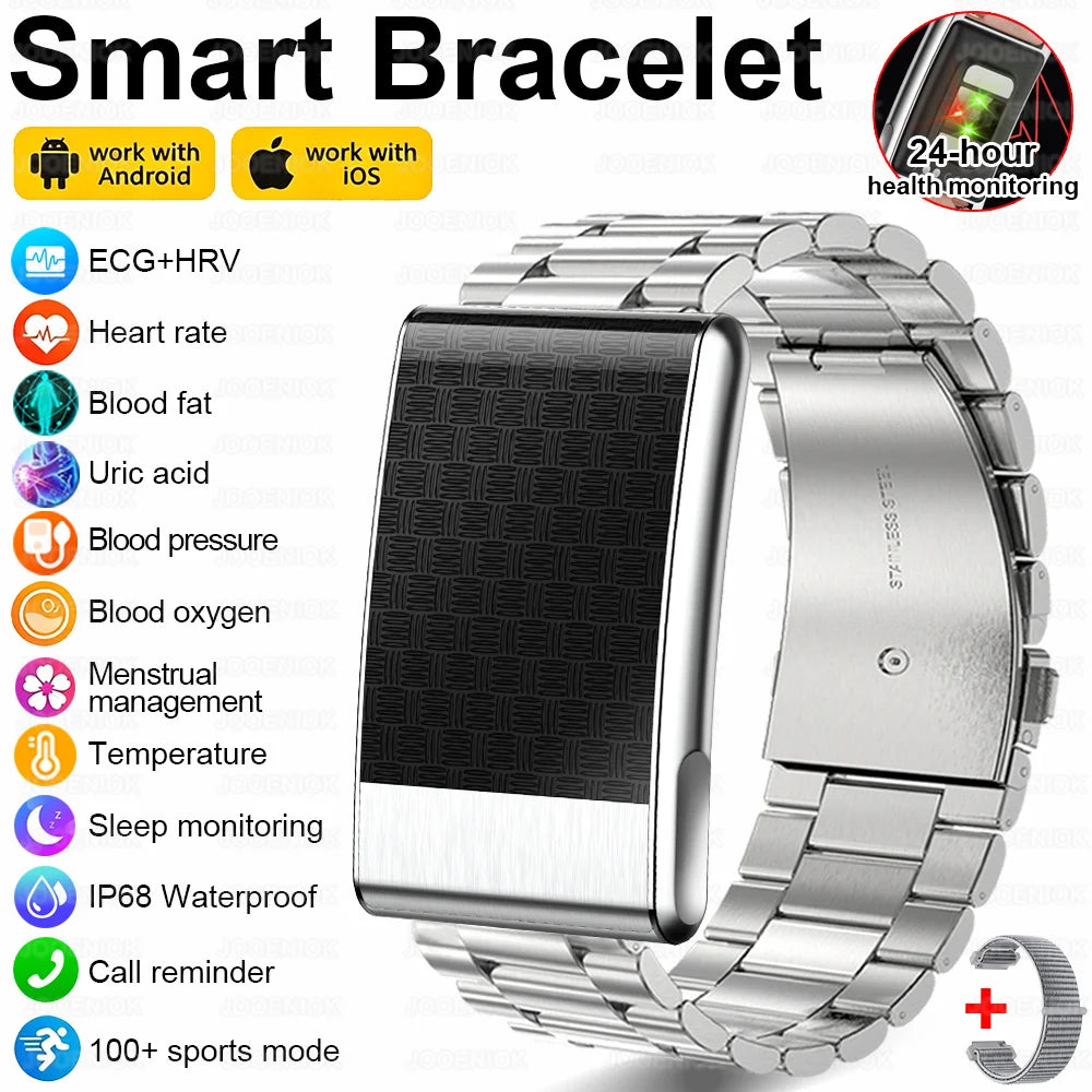 Nouvelle Montre Connectée Ultra-Mince 8mm 2026 pour Femme avec Suivi ECG, Fréquence Cardiaque, Pression Artérielle, Oxygène Sanguin et Appel Bluetooth