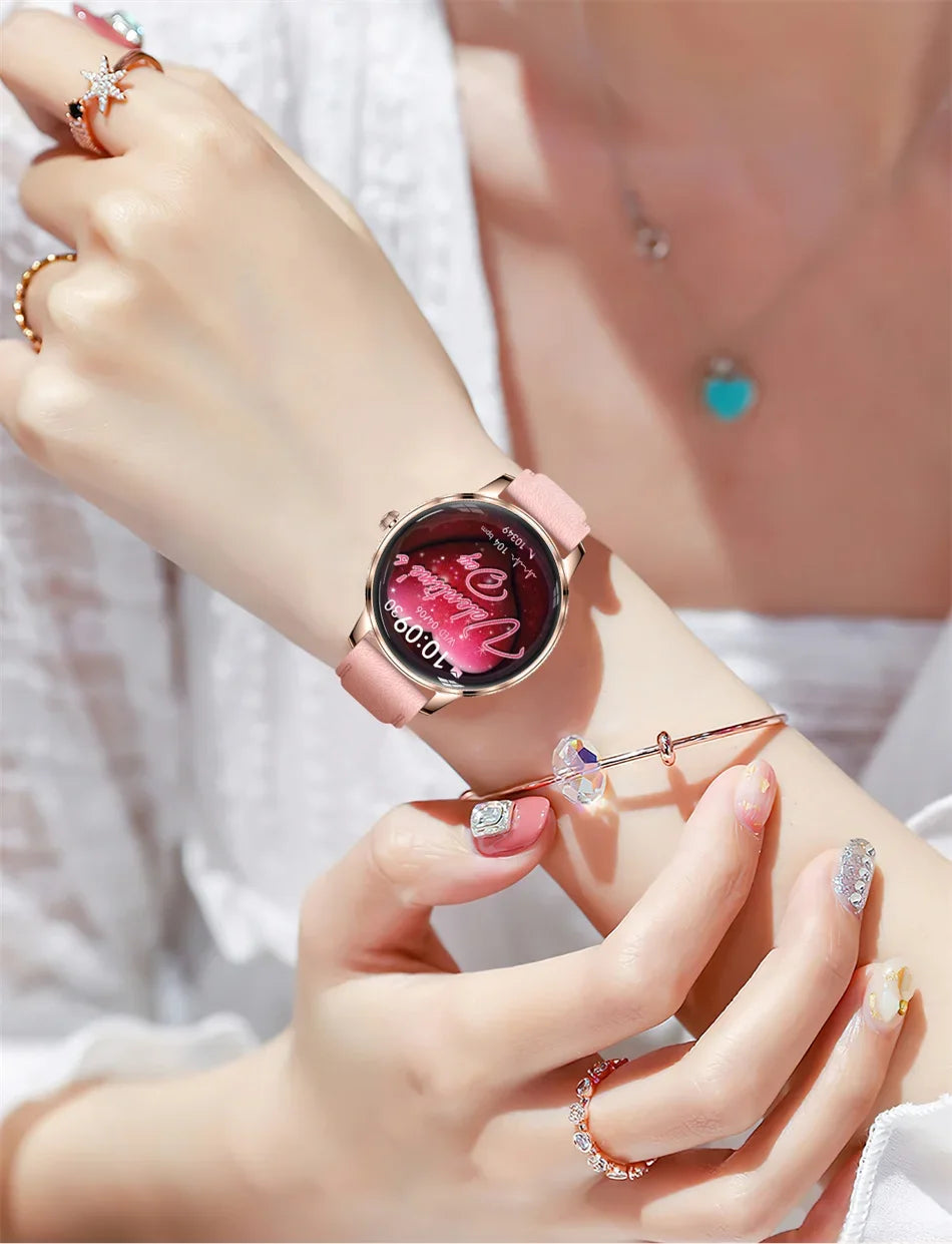 Nouvelle Montre Connectée Ultra-Mince 2026 pour Femme avec Suivi de Santé, Appel Bluetooth, Fréquence Cardiaque, Oxygène Sanguin et Modes Sportifs