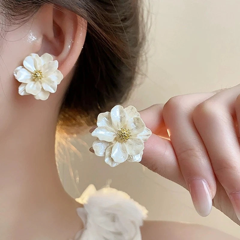 Boucles d'oreilles feuilles zircon
