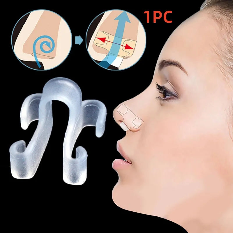1 4/8 pièces Silicone Anti ronflement dilatateurs nasaux d'aide à l'apnée ronflement pince-nez nez