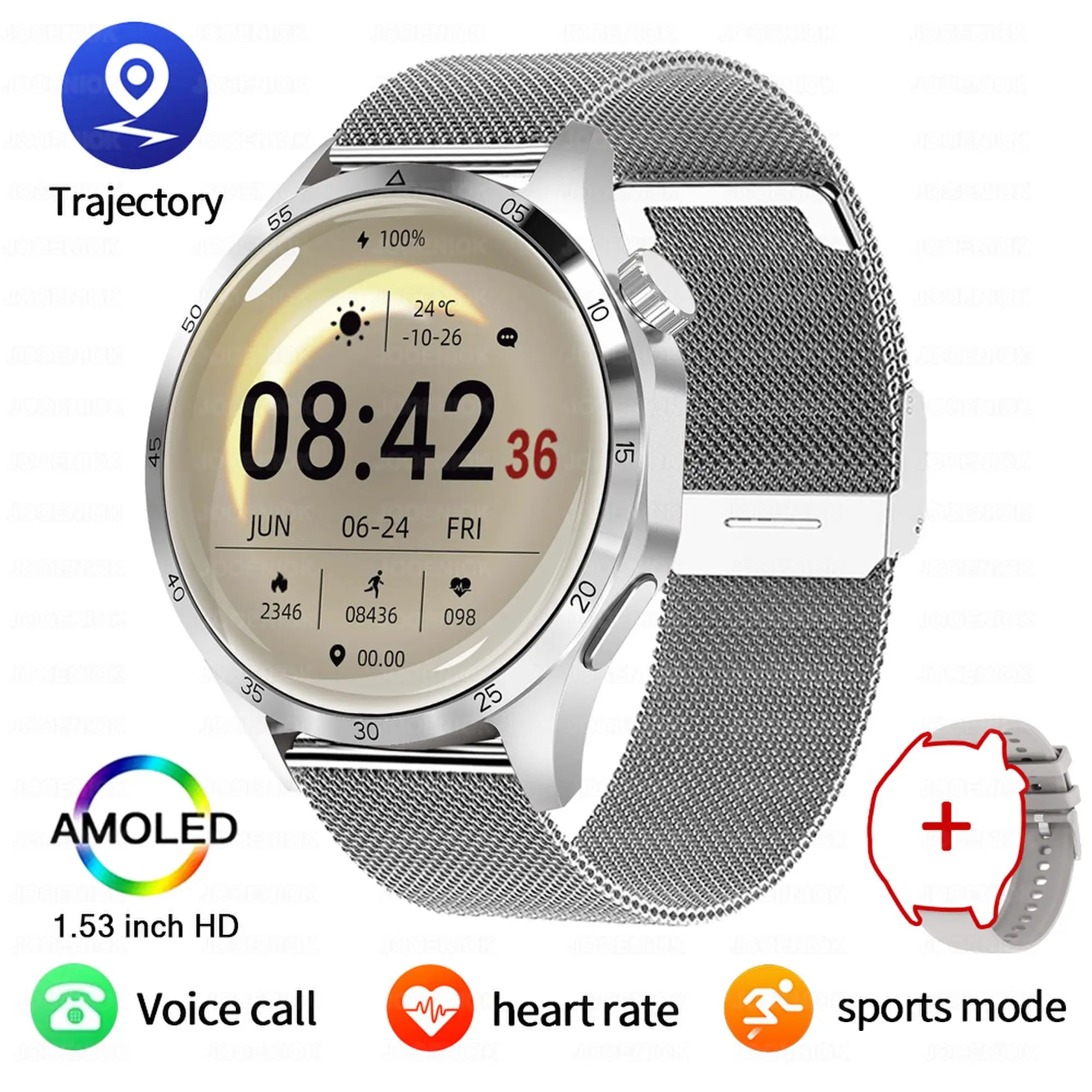 Nouvelle Montre Connectée de Suivi de Santé 2026 pour Hommes avec Suivi du Sommeil, Rappels, Surveillance de la Fréquence Cardiaque et Modes d'Exercice