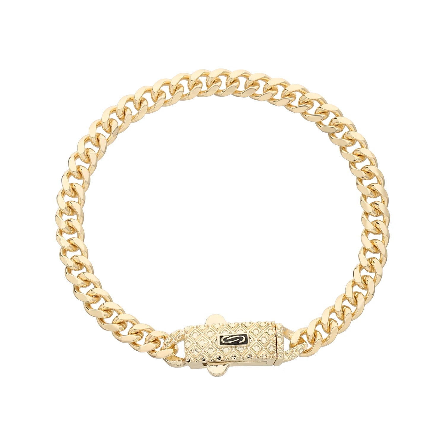 Bracelet de cheville de style Monaco hommes femmes, plaqué or 14 carats.