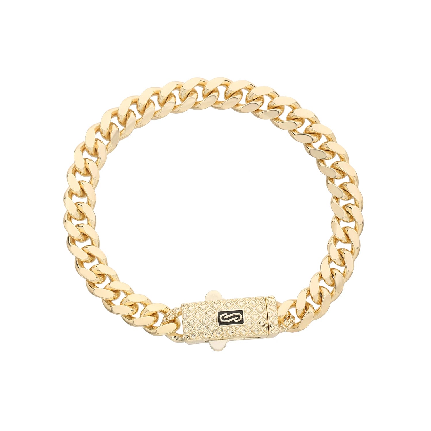 Bracelet de cheville de style Monaco hommes femmes, plaqué or 14 carats.