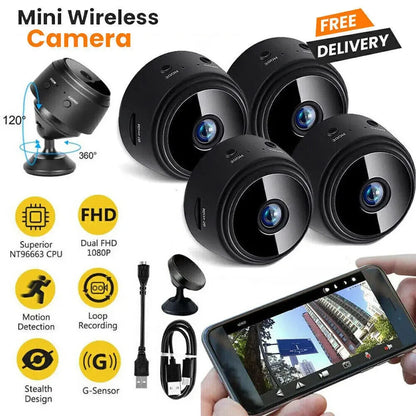 Mini Caméra WiFi A9 – Surveillance HD Sans Fil, Intérieur