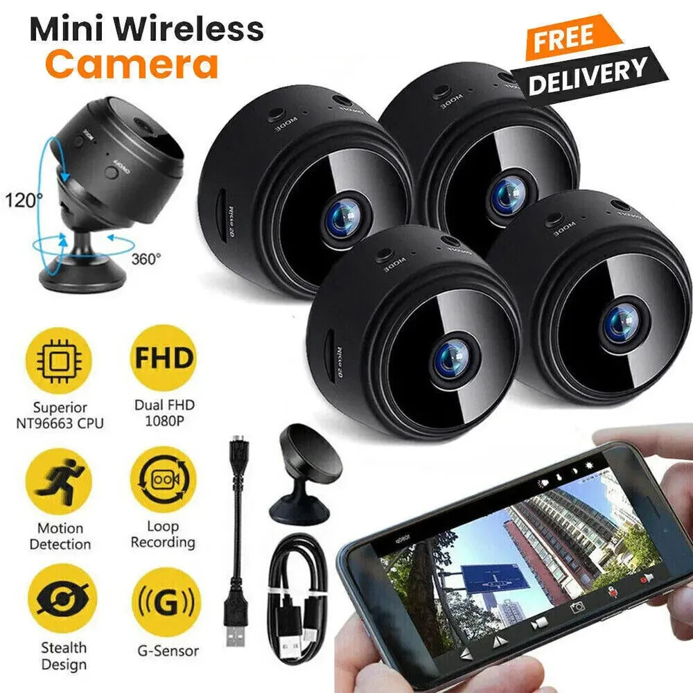 Nouvelle mini caméra A9 WiFi sans fil, protection de sécurité, surveillance à distance, caméscopes, surveillance vidéo, mini caméra intelligente pour la maison, caméra HD