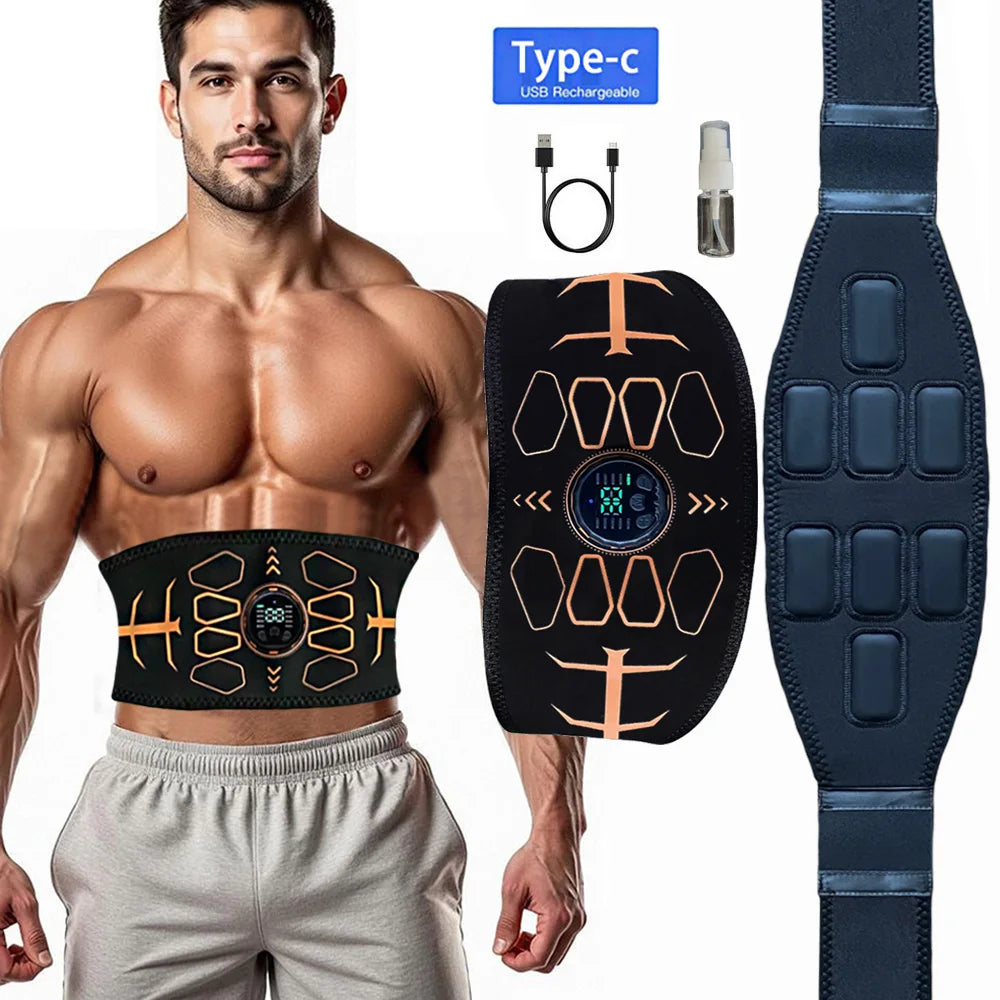 Ceinture EMS Abdominale – Stimulateur Musculaire Rechargeable USB-C