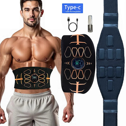 Ceinture EMS Abdominale – Stimulateur Musculaire Rechargeable USB-C