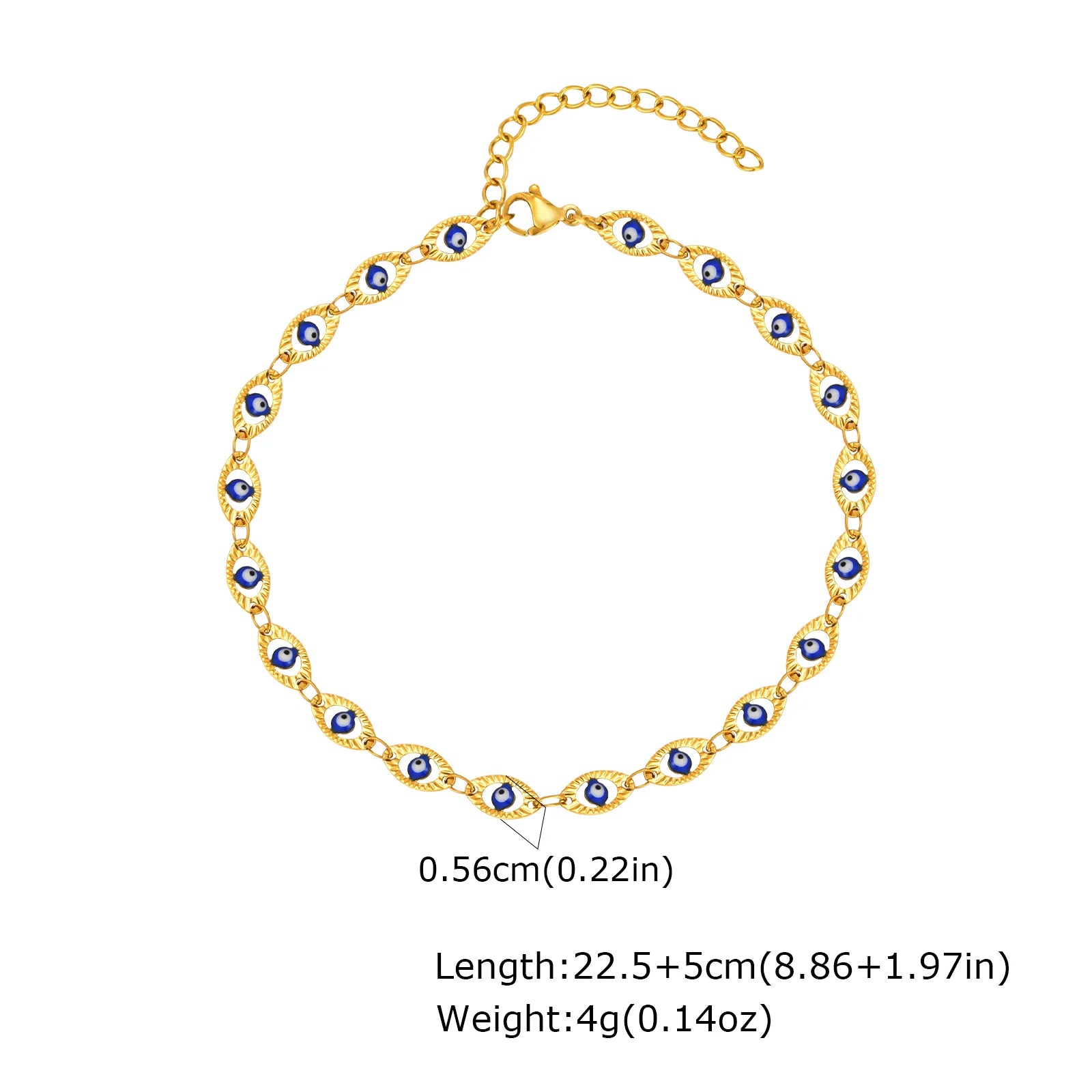 Bracelet de cheville à disque pour femmes, acier inoxydable réglable.