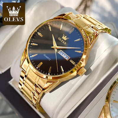 Montre Homme OLEVS— Acier Inoxydable,Waterproof 3ATM